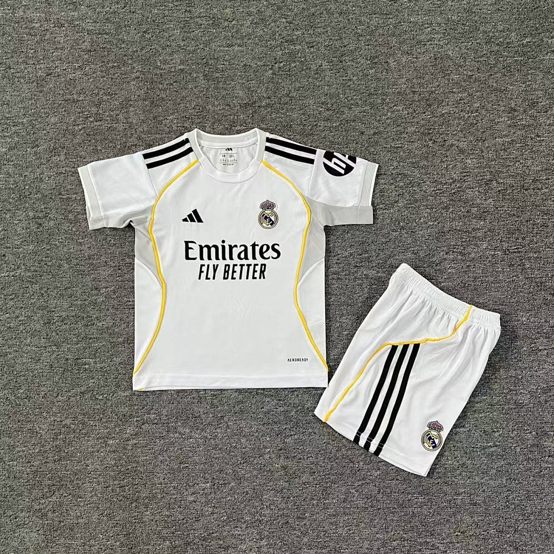 Real Madrid 2025/26 Home Kids Football Kit - Front