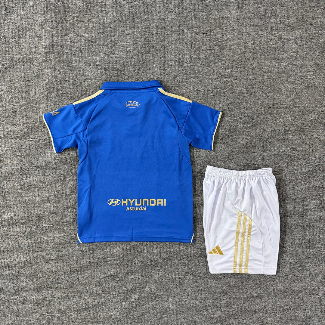 Real Oviedo 2025/26 Home Kids Football Kit - Back