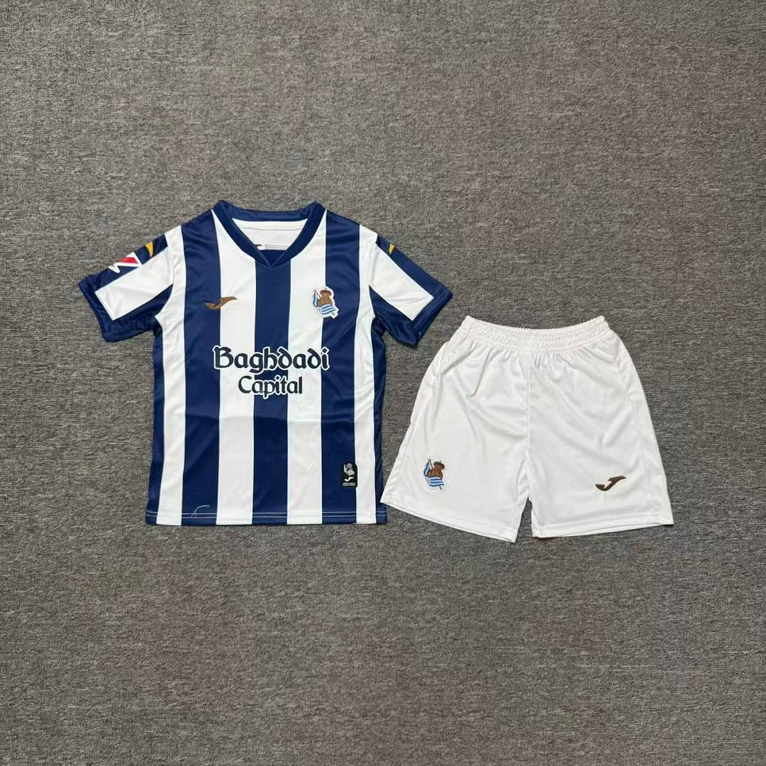 Real Sociedad 2026/27 Home Kids Football Kit - Front