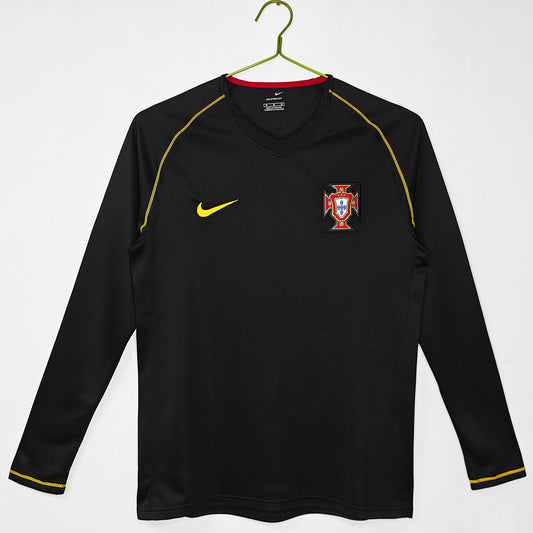 Portugal 2006 Away Long Sleeve Retro Jersey - Front