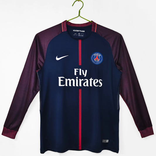 Paris Saint-Germain 2017/18 Home Long Sleeve Retro Jersey - Front