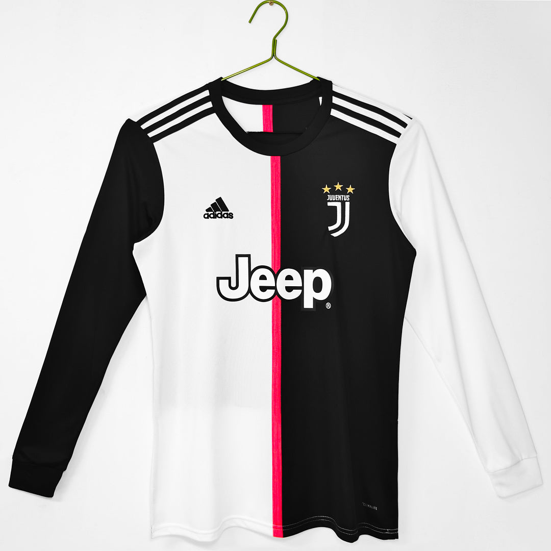 Juventus 2019/20 Home Long Sleeve Retro Jersey - Front
