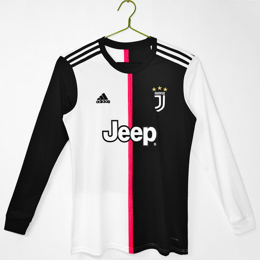 Juventus 2019/20 Home Long Sleeve Retro Jersey - Front