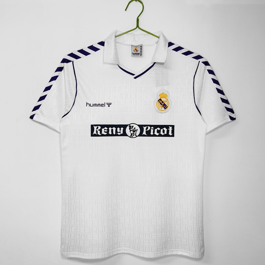 Real Madrid 1988/90 Home Retro Jersey - Front