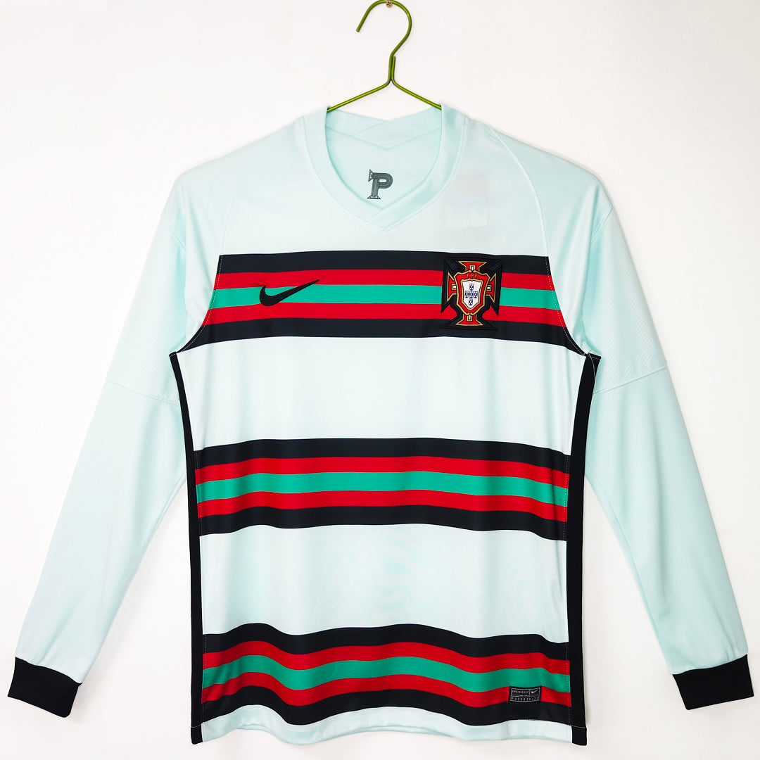 Portugal 2020 Away Long Sleeve Retro Jersey - Front