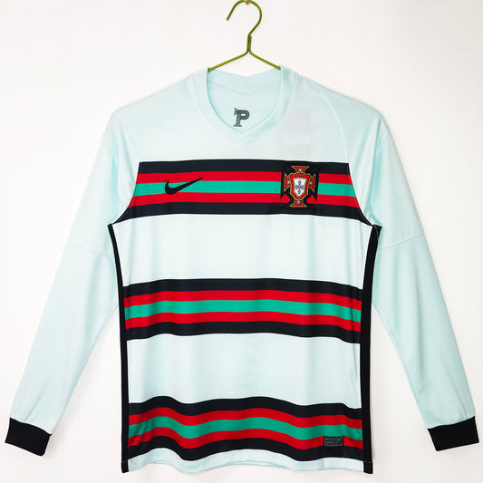 Portugal 2020 Away Long Sleeve Retro Jersey - Front