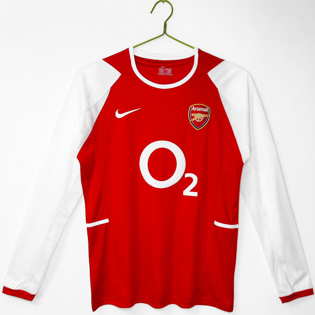 Arsenal 2002/04 Home Long Sleeve Retro Jersey - Front