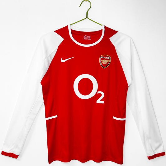 Arsenal 2002/04 Home Long Sleeve Retro Jersey - Front