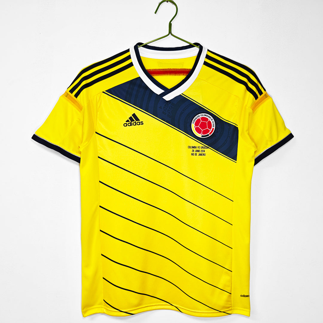 Colombia 2014 Home Retro Jersey - Front