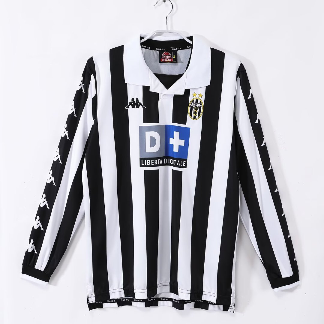 Juventus 1999/00 Home Long Sleeve Retro Jersey - Front