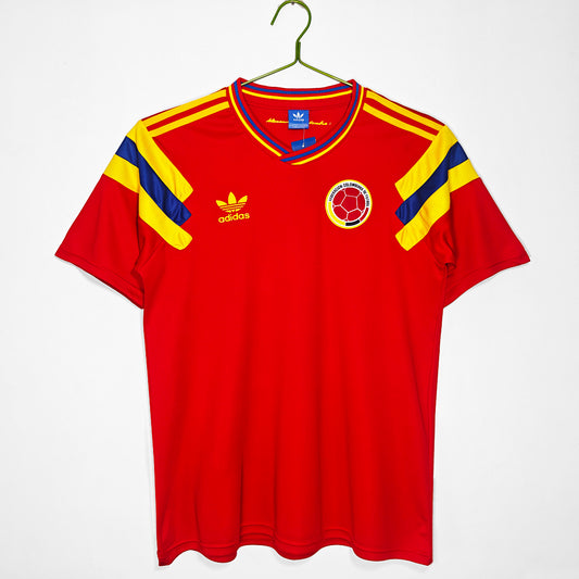 Colombia 1990 Away Red Retro Jersey - Front