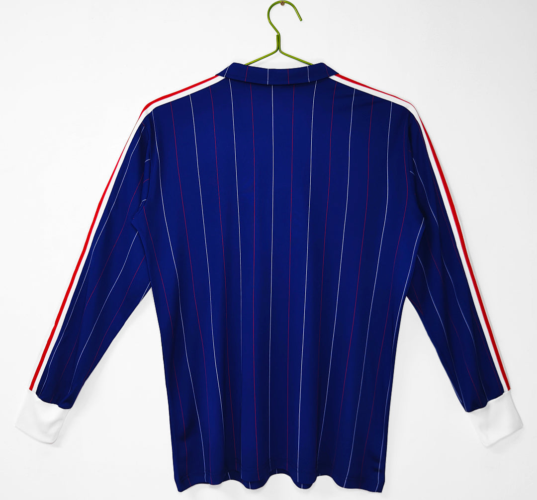 France 1980/82 Home Long Sleeve Retro Jersey - Back