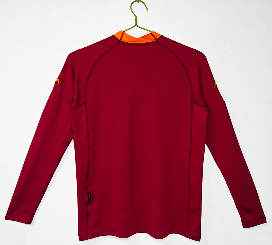 AS Roma 2001/02 Home Long Sleeve Retro Jersey - Back