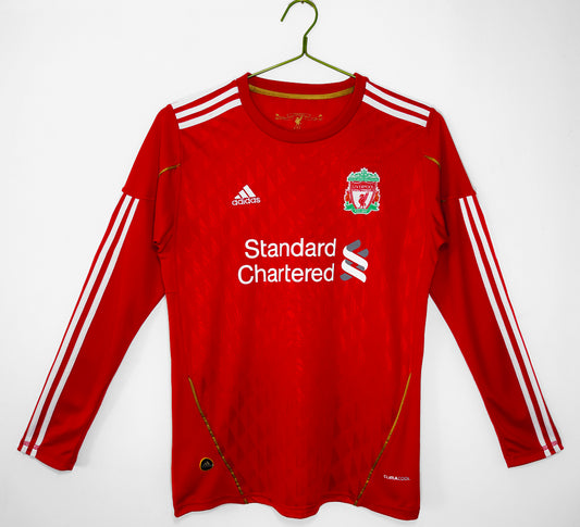 Liverpool 2010/11 Home Long Sleeve Retro Jersey - Front