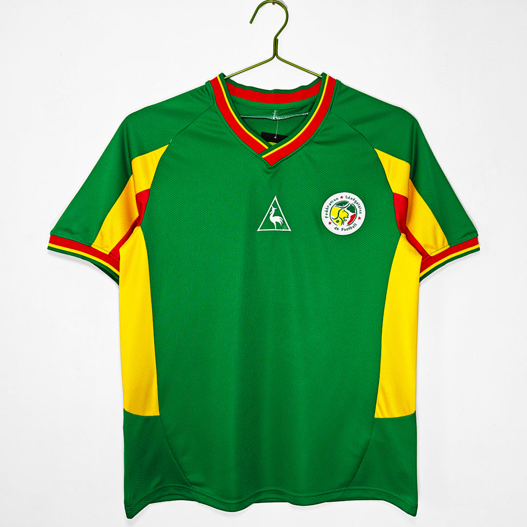 Senegal 2002 Away Green Retro Jersey - Front