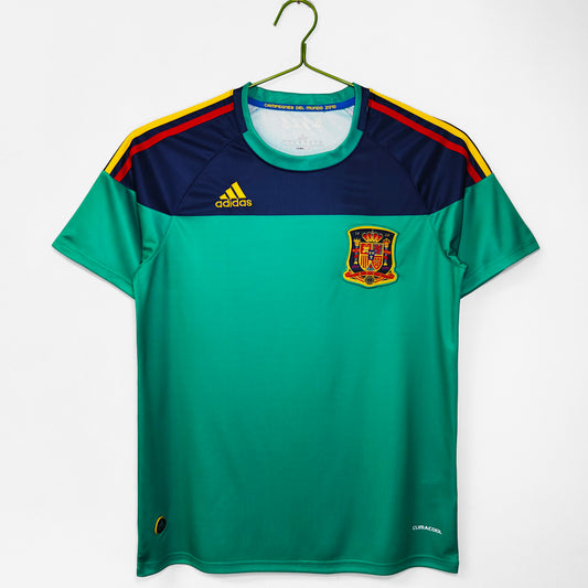 Spain 2010 Green Goalkeeper Retro Jersey - Front