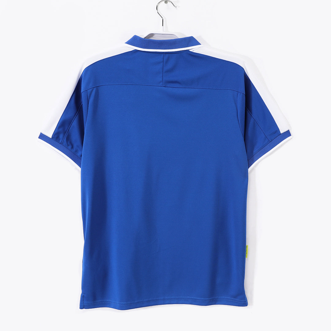 Brazil 1997 Away Blue Retro Jersey - Back
