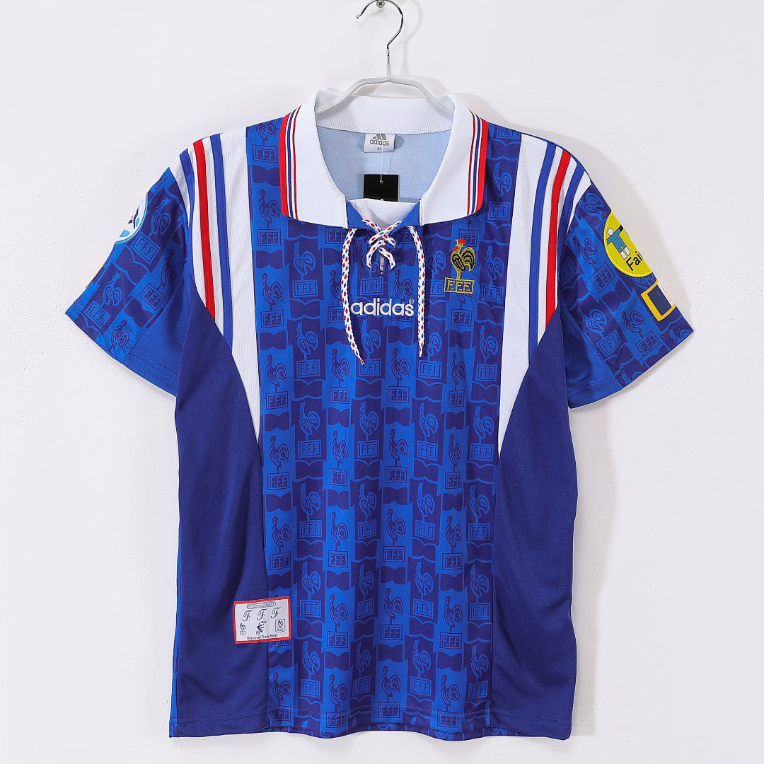 France 1996 Home Retro Jersey - Front