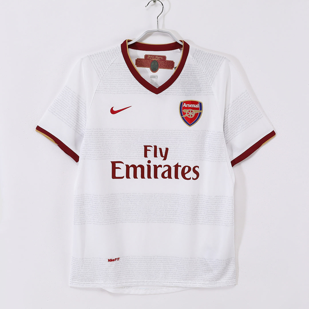 Arsenal 2007/08 Away White Retro Jersey - Front