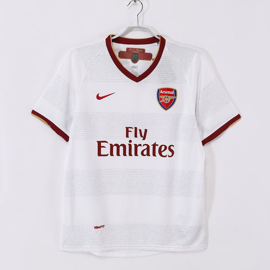 Arsenal 2007/08 Away White Retro Jersey - Front