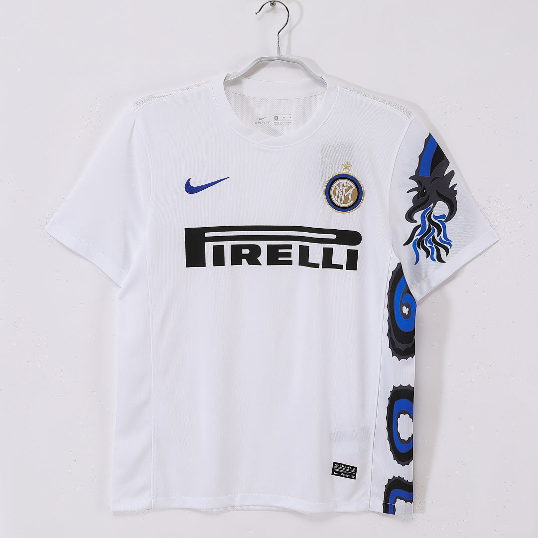 Inter Milan 2010/11 Away White Retro Jersey - Front