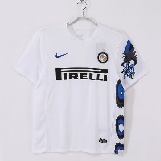 Inter Milan 2010/11 Away White Retro Jersey - Front
