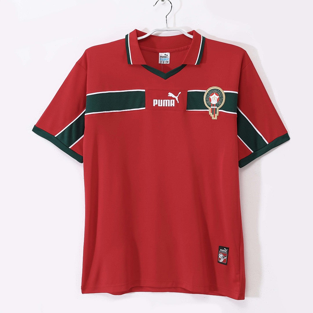 Morocco 1998 Home Red Retro Jersey - Front