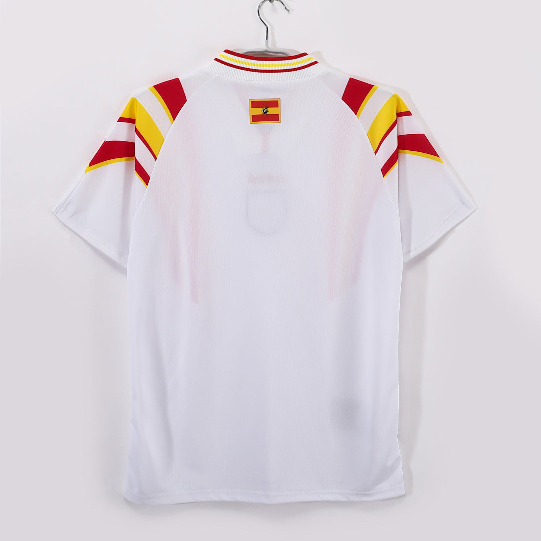 Spain 1996 Third White Retro Jersey - Back