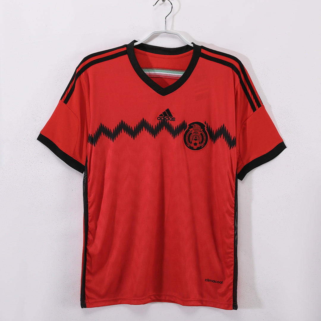 Mexico 2014 Away Red Retro Jersey - Front