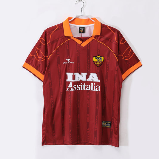 AS Roma 1999/00 Home Retro Jersey - Front