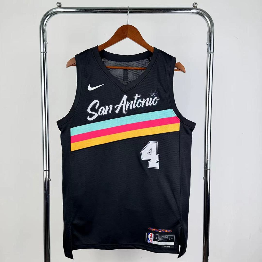 San Antonio Spurs De'Aaron Fox #4 City Edition Jersey 2025/26
