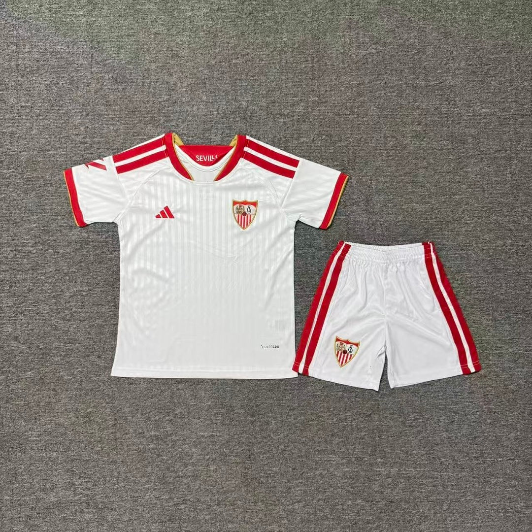 Sevilla 2026/27 Home Kids Football Kit - Front