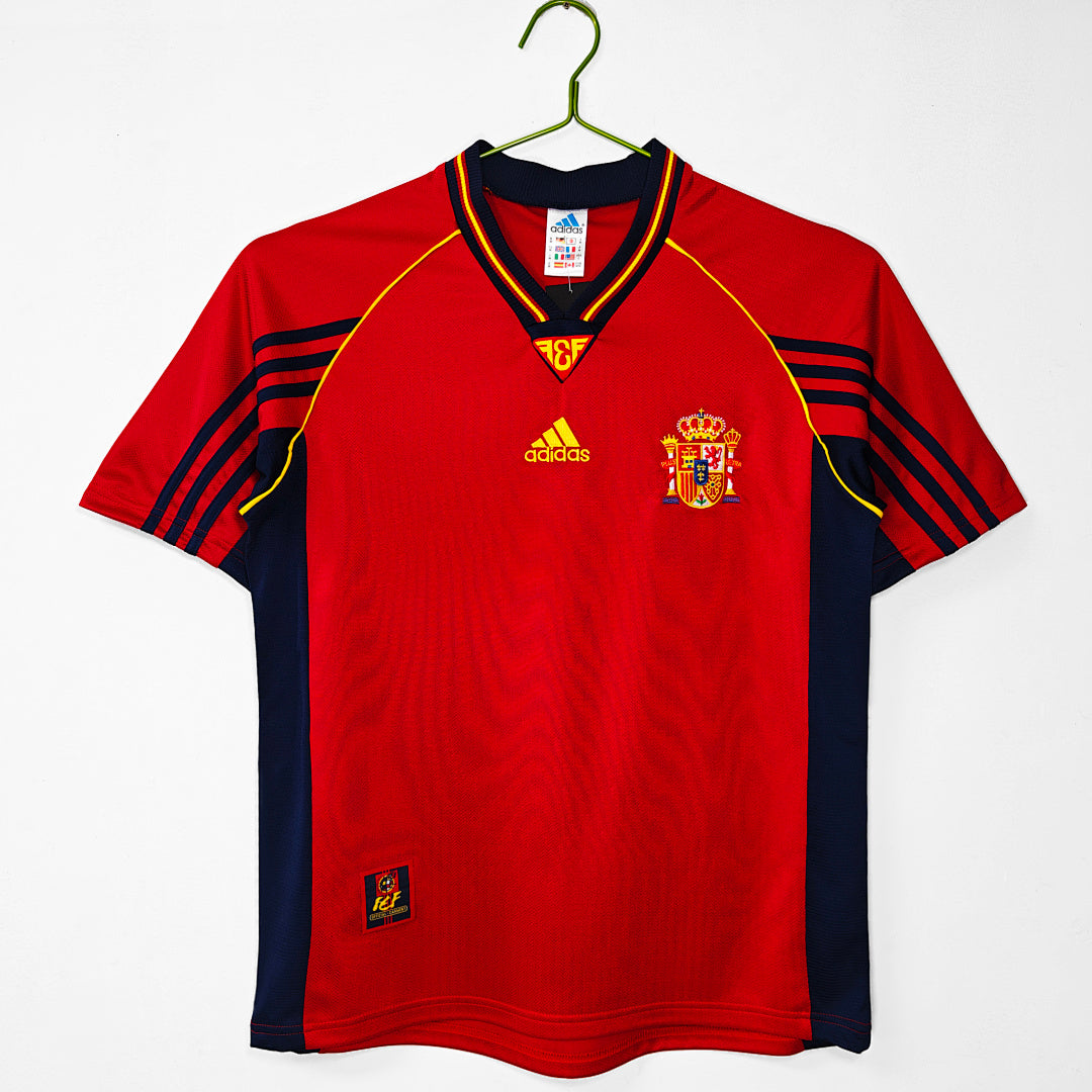 Spain 1998 Home Retro Jersey - Front