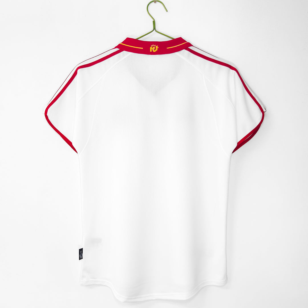 Spain 2000 Away White Retro Jersey - Back