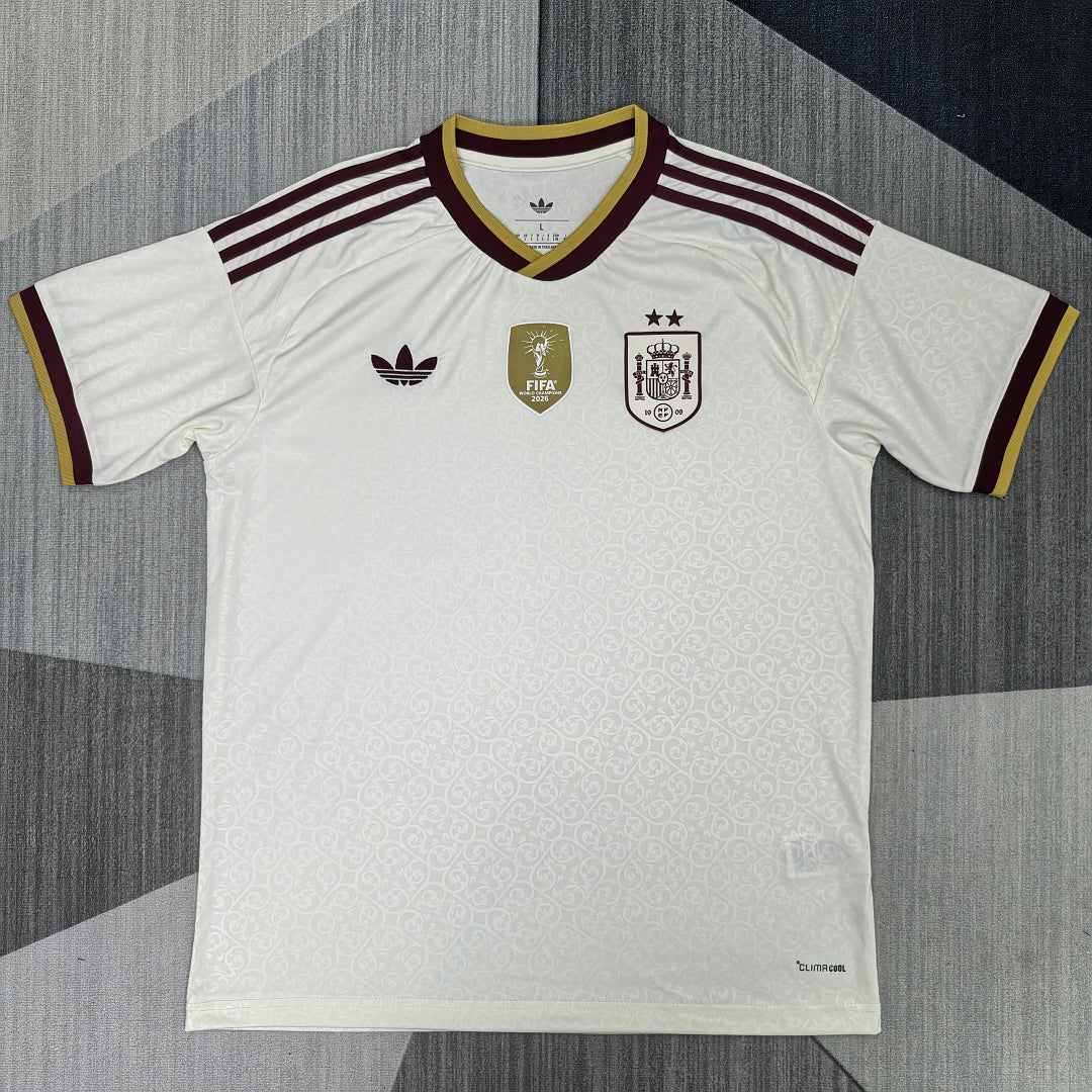 Spain 2026 Away 2-Star Champions Badge Fan Version Jersey - Front