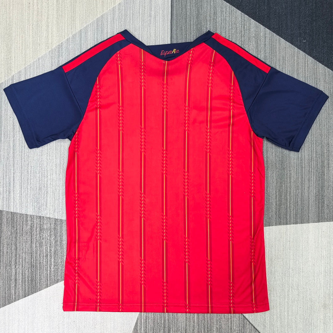 Spain 2026 Home 2-Star Champions Badge Fan Version Jersey - Back