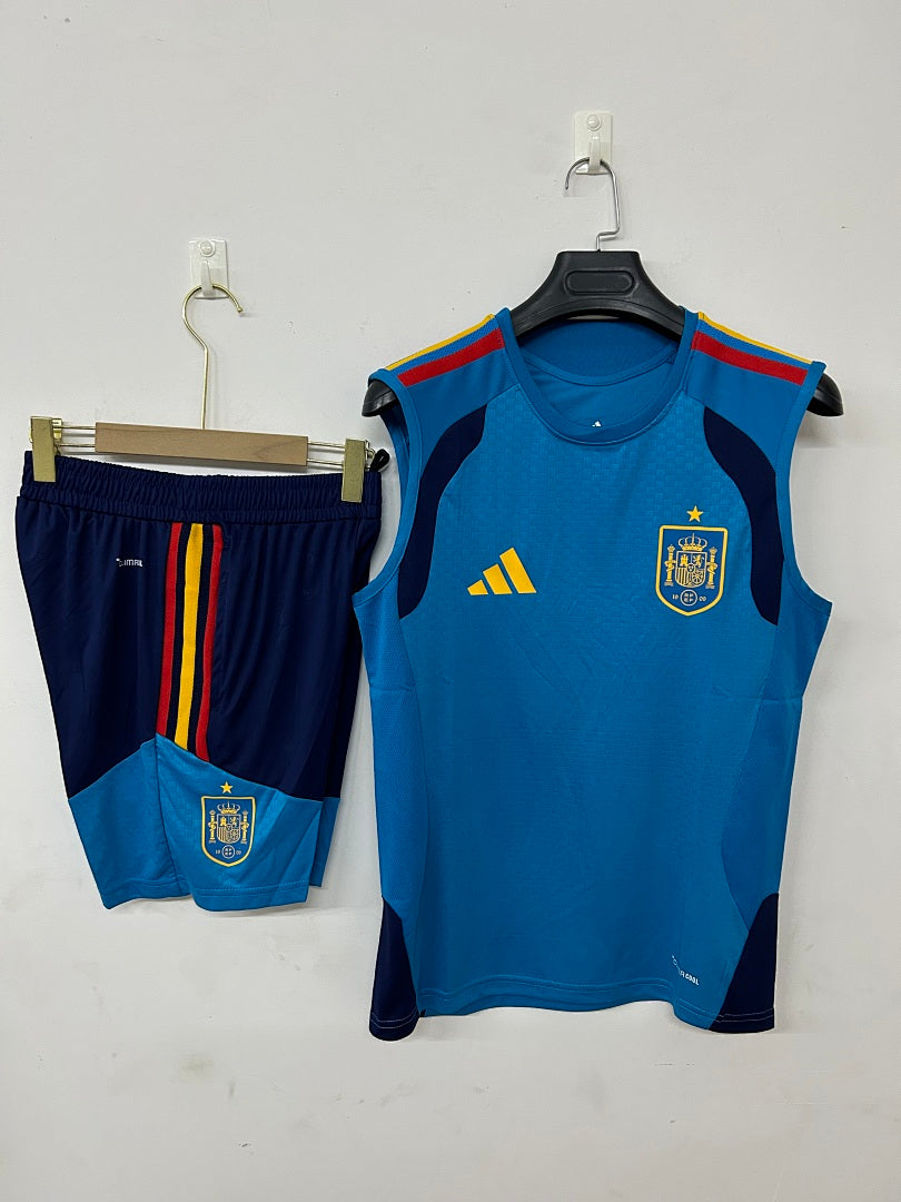 Spain Blue Sleeveless Training Kit 2026/27