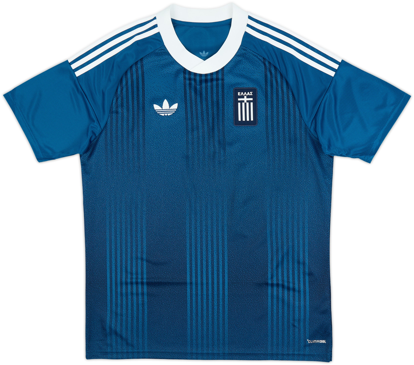 [stock] Greece Blue Retro Jersey - Adidas Trefoil