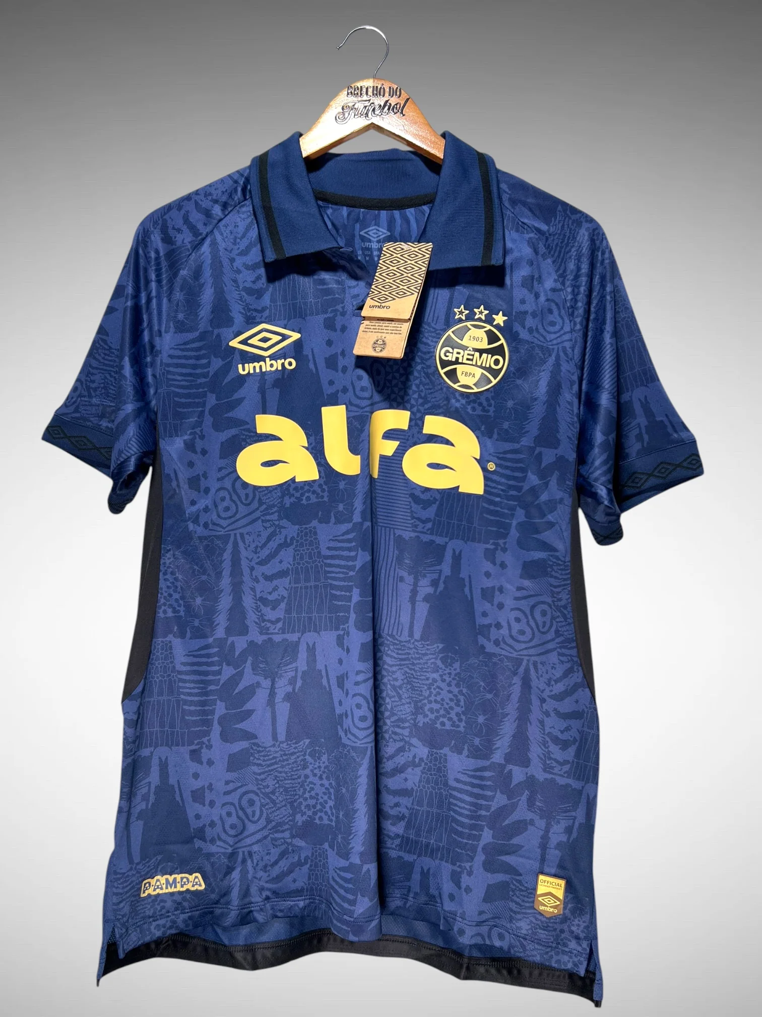 [stock] Grêmio Navy Gold Retro Jersey - Umbro ava Sponsor