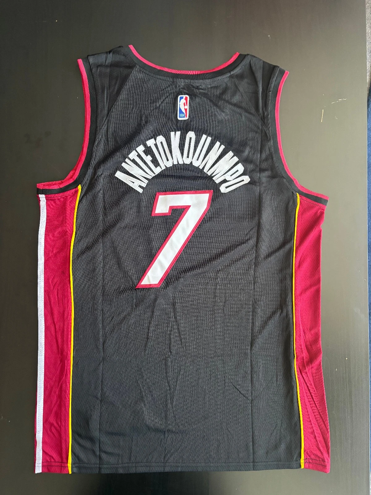 [stock] Miami Heat Black Basketball Jersey - Antetokounmpo #7 Nike - view 2