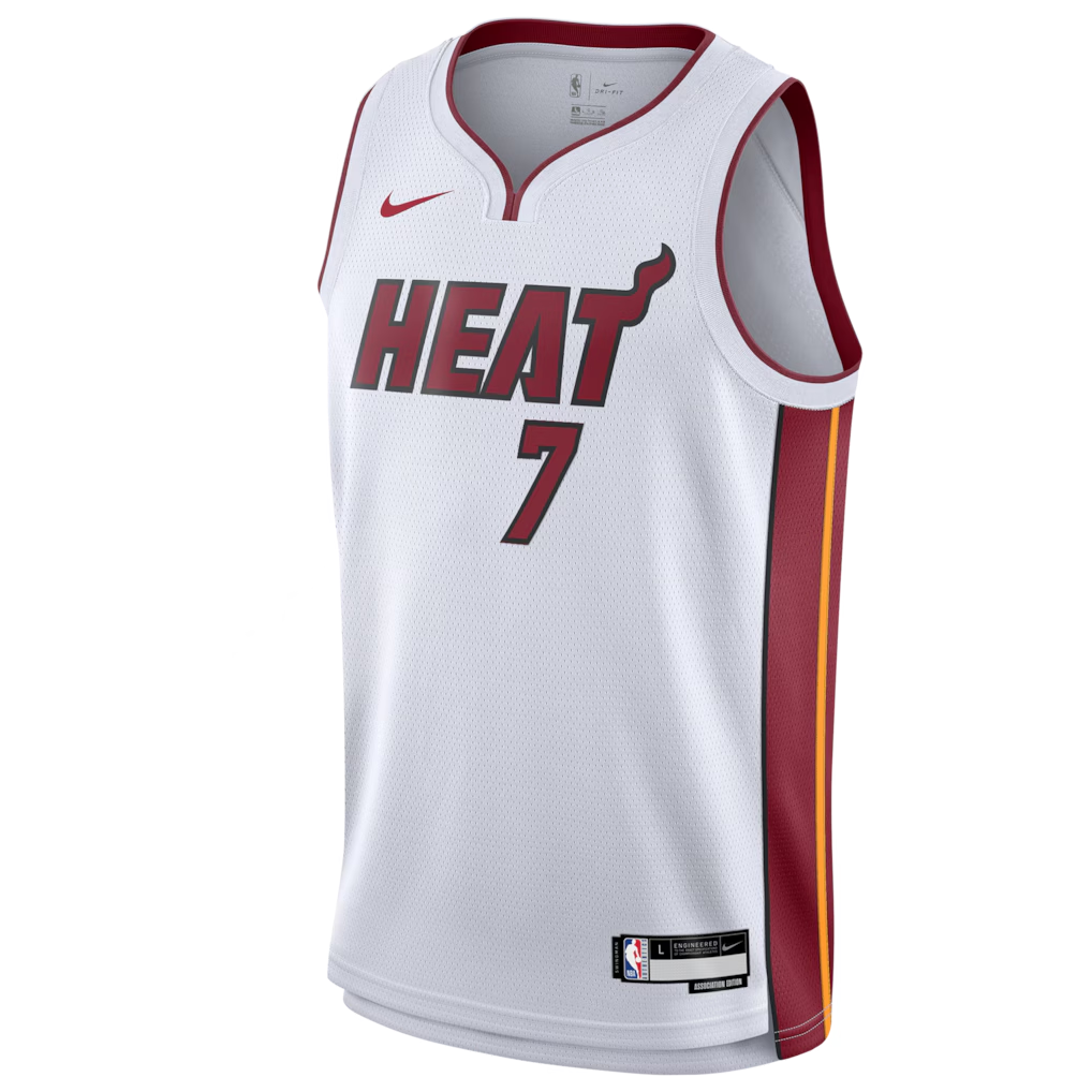 [stock] Miami Heat White Basketball Jersey - Antetokounmpo #7 Nike