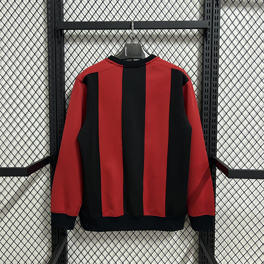 AC Milan Red & Black Striped Winter Sweatshirt - image 1