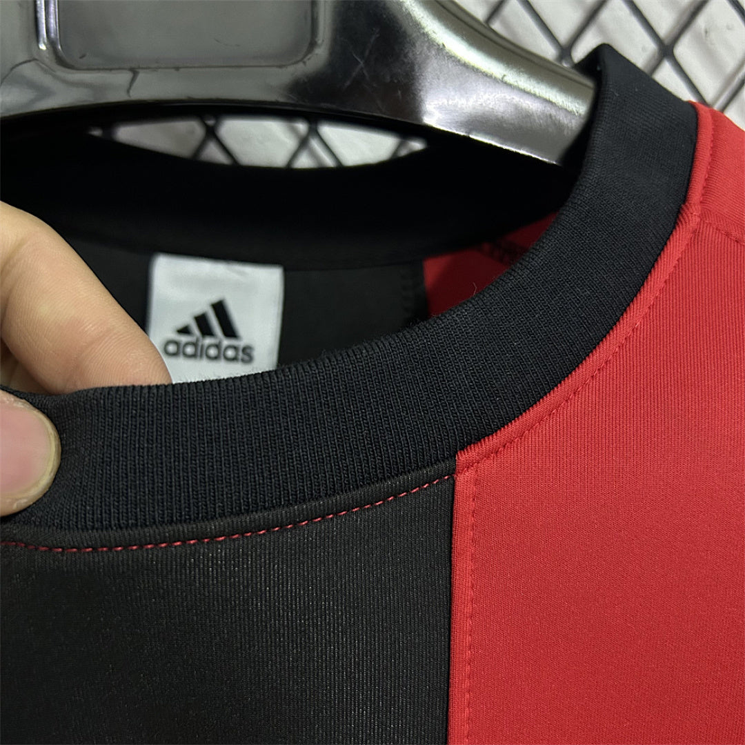 AC Milan Red & Black Striped Winter Sweatshirt - image 2