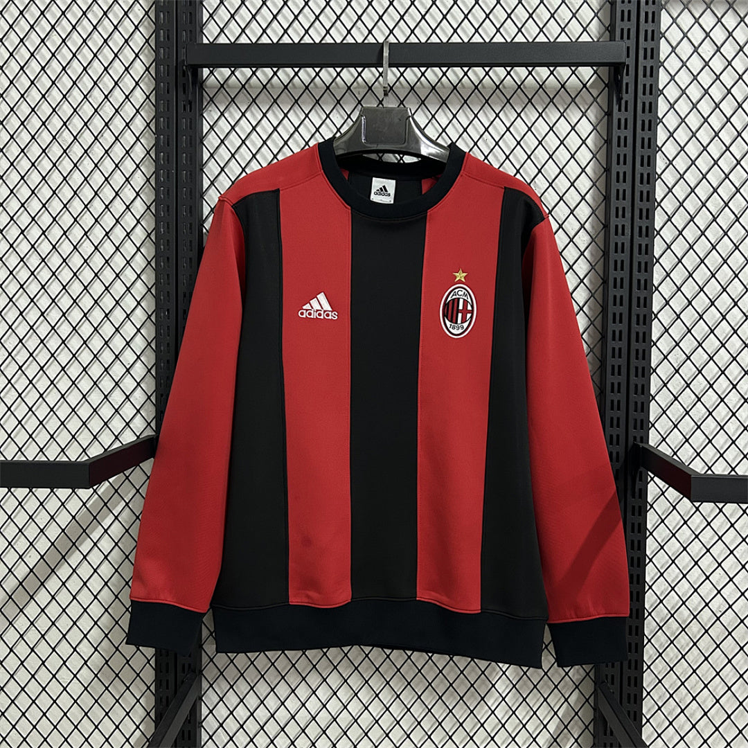 AC Milan Red & Black Striped Winter Sweatshirt - image 4