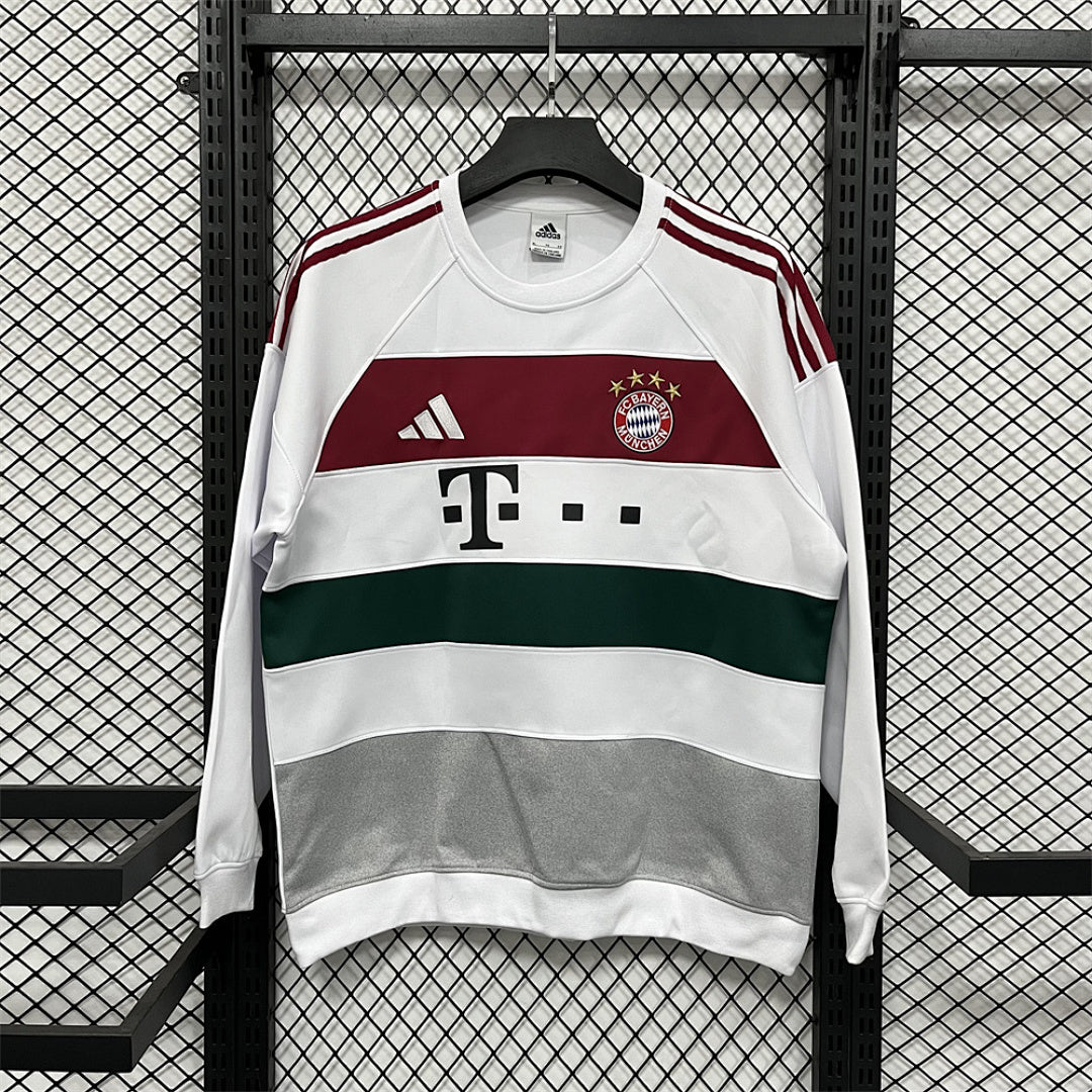 Bayern Munich White Color Block Winter Sweatshirt - image 1