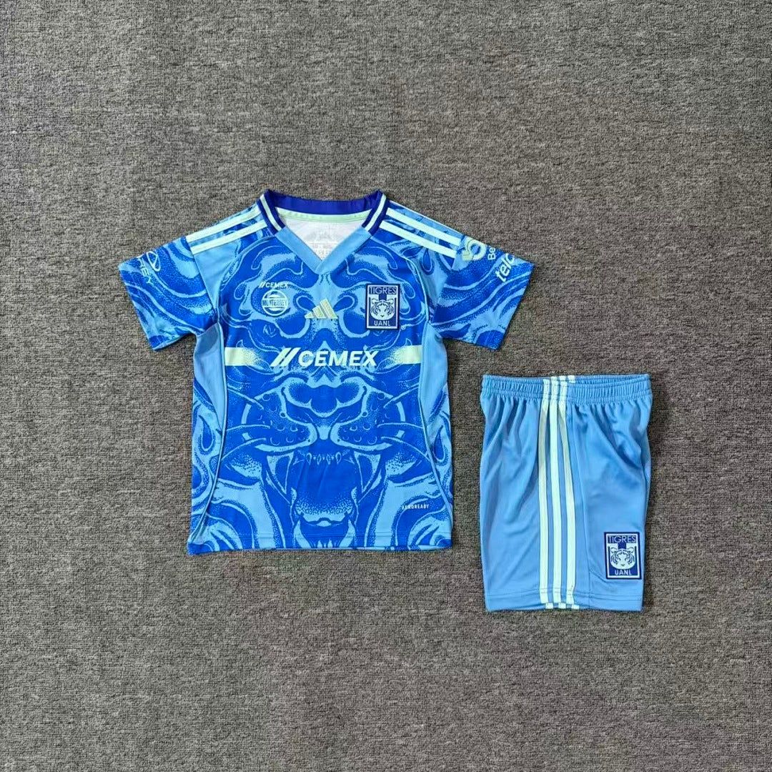 Tigres UANL 2025/26 Away Kids Football Kit - Front