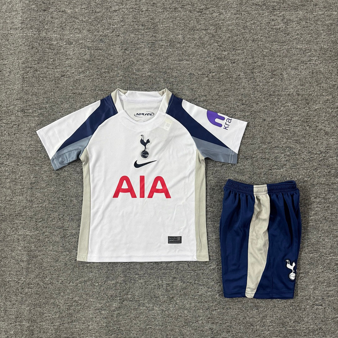 Tottenham Hotspur 2025/26 Home Kids Football Kit - Front