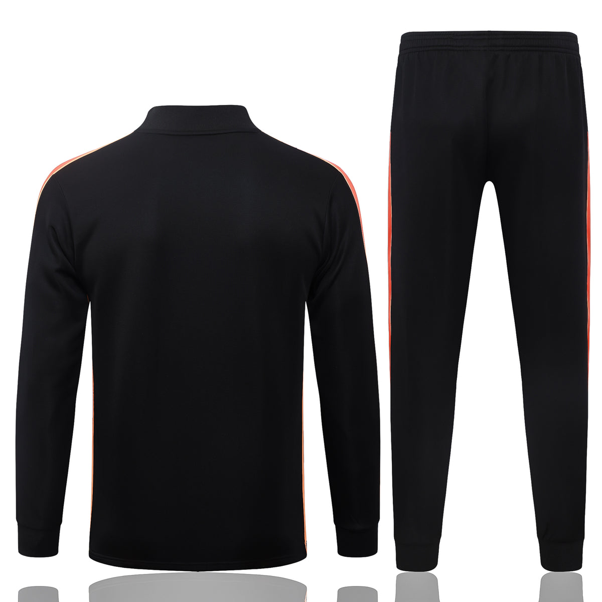 2026/27 Netherlands Full-Zip Training Suit – Black/Orange - full set back
