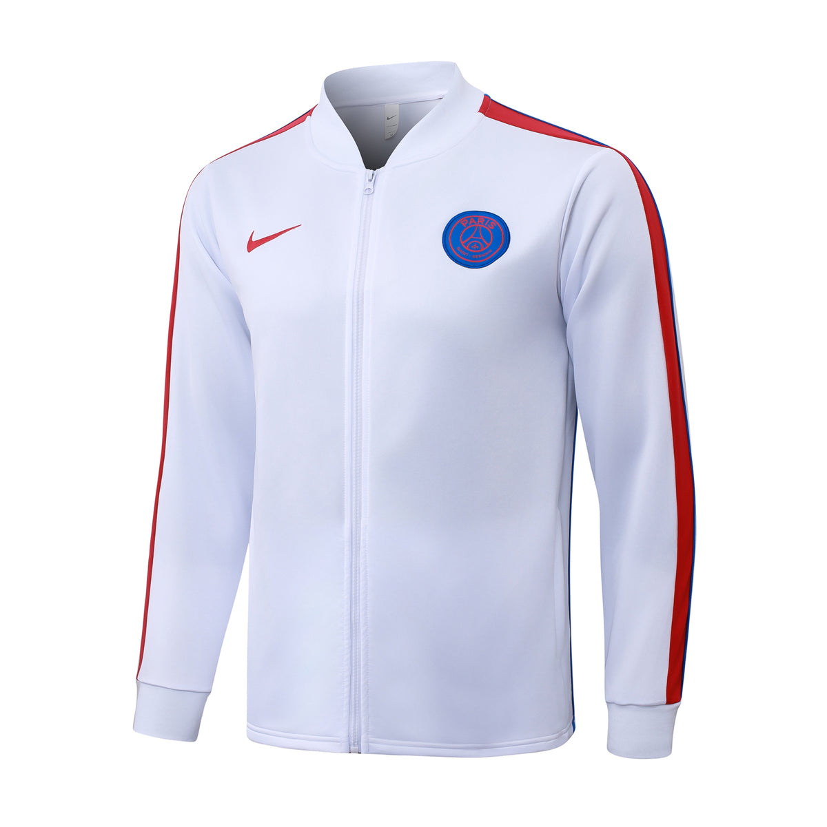 2026/27 Paris Saint-Germain Full-Zip Training Suit – White/Black/Red - top only front
