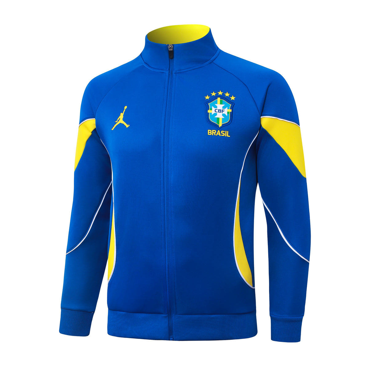 2026/27 Brazil Full-Zip Training Suit – Royal Blue/Yellow - top only front